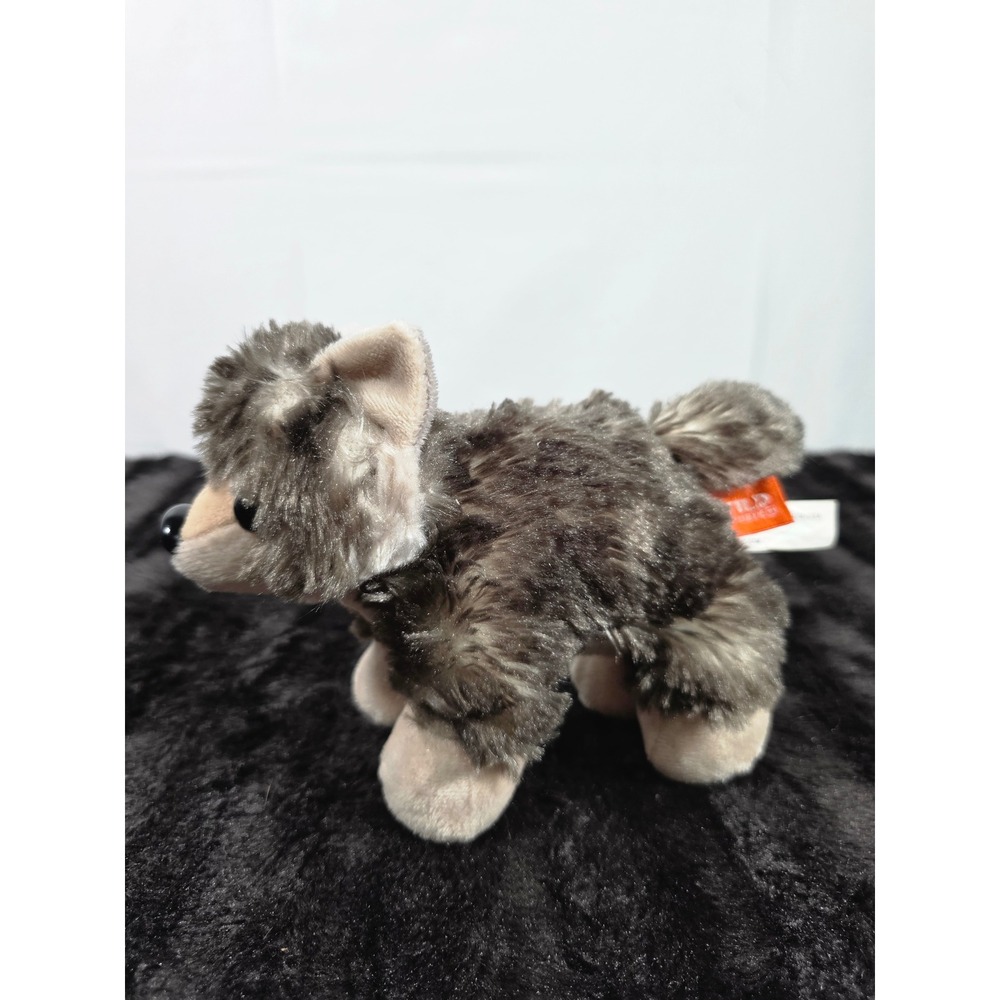 Wild Republic Wolf Pup Plush Stuffed Animal Grey Brown Realistic 7 Inch Toy